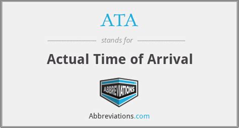 Arrival Time Abbreviation