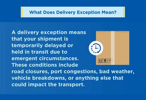 Delivery Exception Meaning