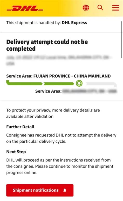 Dhl Delivery Attempt Could Not Be Completed