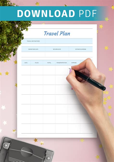 Download Printable Travel Plan Template Pdf Download Printable Travel Plan Template Pdf