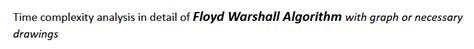 Floyd Warshall Time Complexity