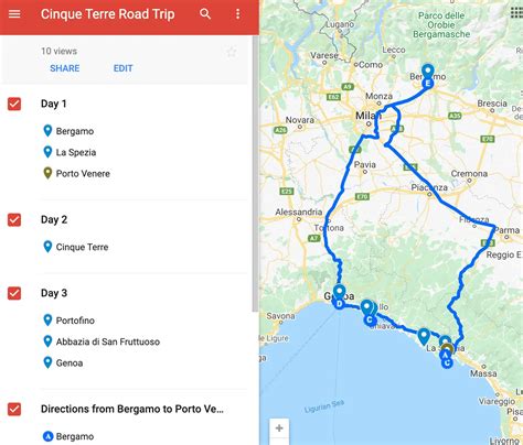 Google Maps Trip Itinerary Google Maps Trip Itinerary
