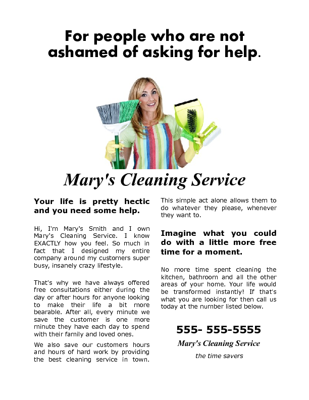 House Cleaning Flyer That Gets Results House Cleaning Flyer That Gets Results