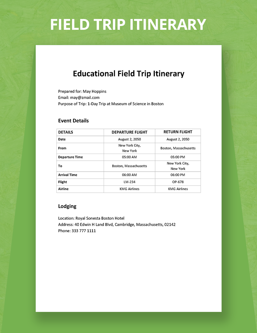 Make An Itinerary For A Trip Make An Itinerary For A Trip
