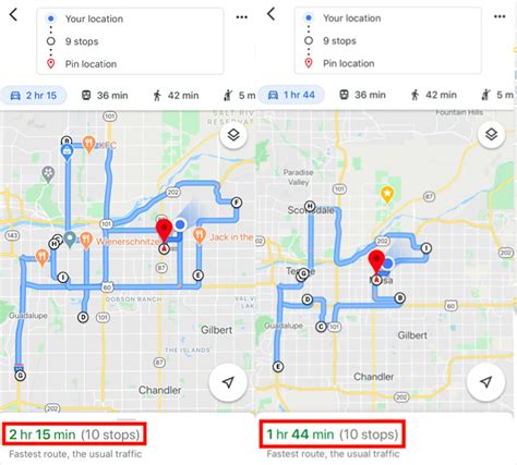 Map Trip With Multiple Stops