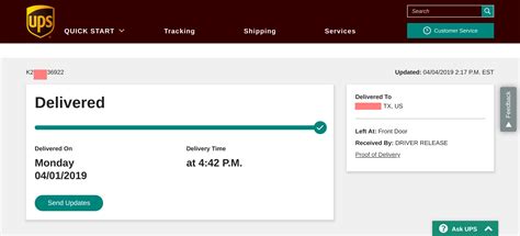 On Track Delivery Tracking Number