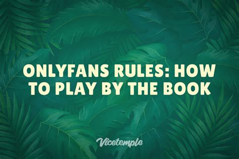 Onlyfans Rules