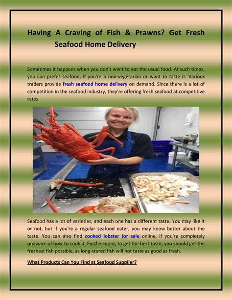 Seafood Home Delivery
