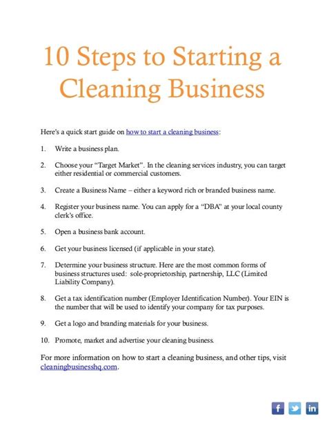 Things Needed To Start A Cleaning Business