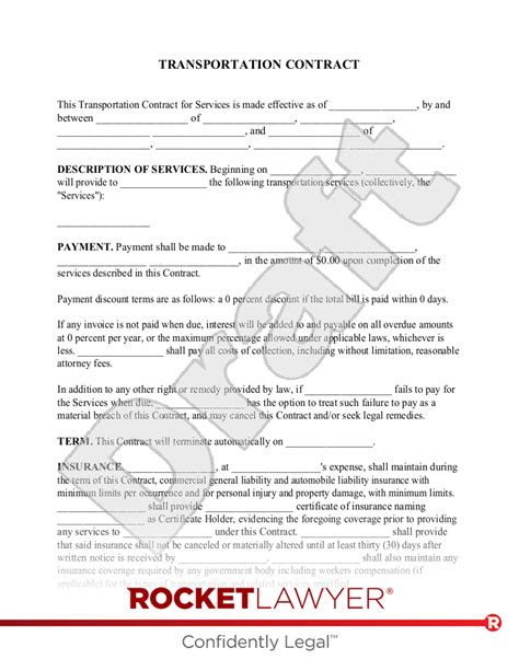 Transport Service Contract