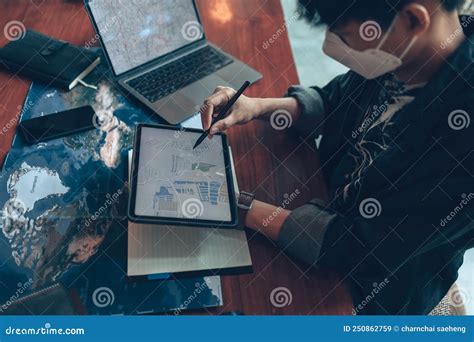 Travelers Planning Trips And Use Tablet To Book Hotels Buy Plane Travelers Planning Trips And Use Tablet To Book Hotels Buy Plane